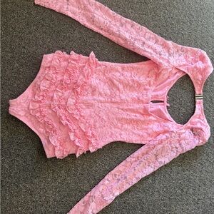Pink Lace womens One Piece